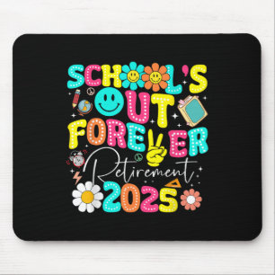 Schools Out Forever Retired Teacher Retirement Gif Mouse Mat