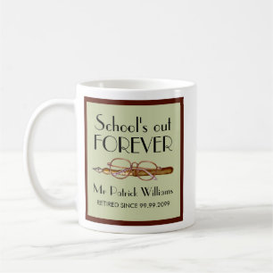 School's Out Forever Vintage Teachers Retirement Coffee Mug