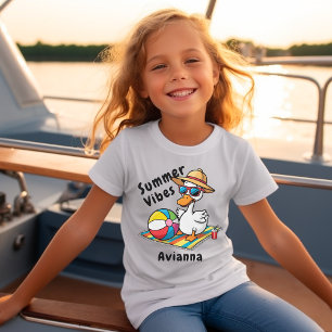 Schools Out Summer Fun Silly Goose T-Shirt