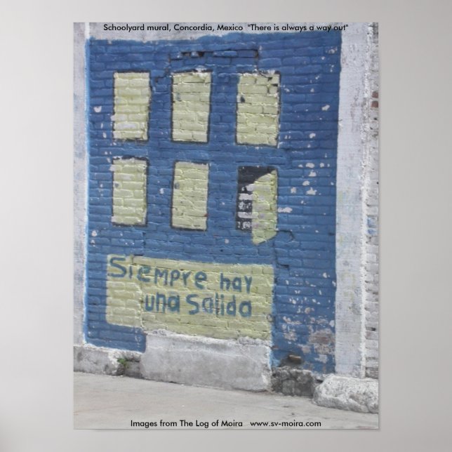 Schoolyard mural, Concordia, Mexico Poster (Front)