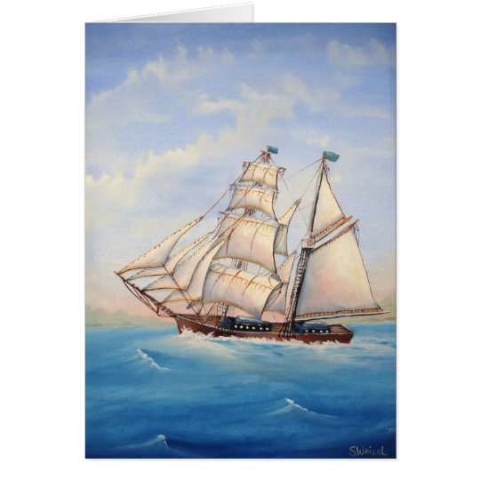 Schooner Father's Day Card