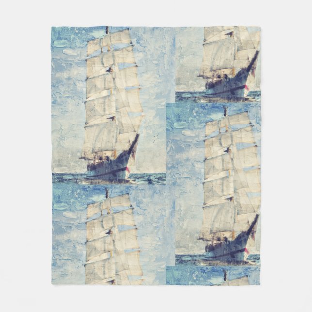 Schooner Fleece Blanket (Front)