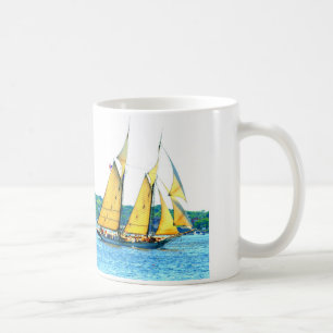 Schooner racing coffee mug