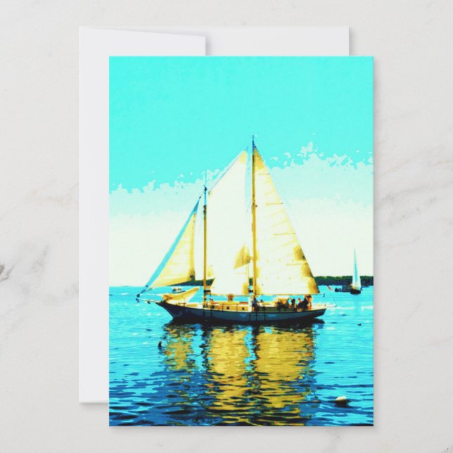 schooner sailing invitation (Front)