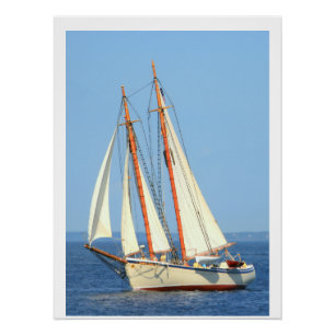 schooner sailing poster