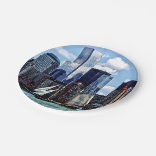 Schooner Seen From Liberty State Park Paper Plate