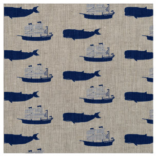 Schooner & Whale Fabric