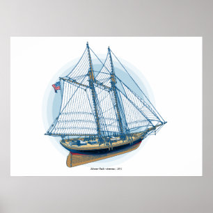 Schooner Yacht «America», 1851 Poster