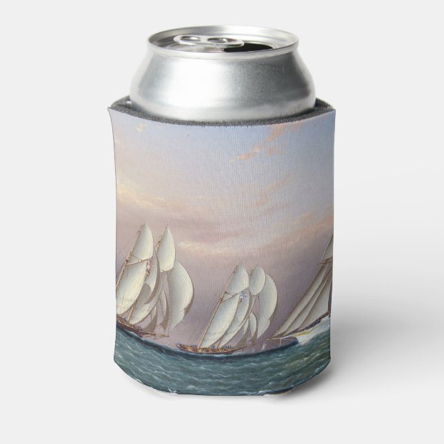 Schooners Dreadnought and Columbia 1870 Can Cooler (Can Back)