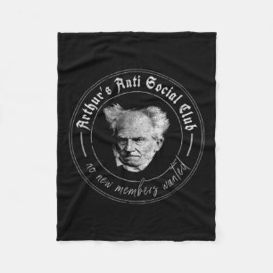 Schopenhauer Philosophy Aphorisms Arthurs Anti Soc Fleece Blanket