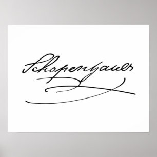 Schopenhauer Signature Poster