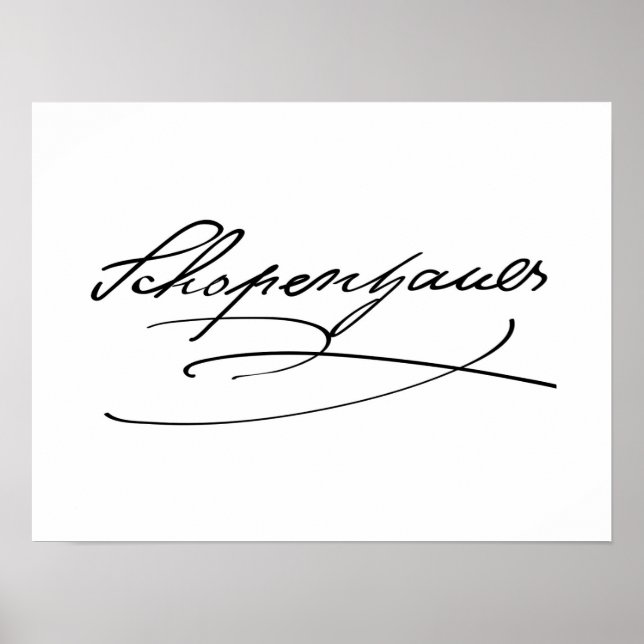 Schopenhauer Signature Poster (Front)