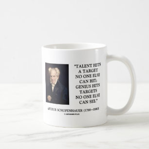 Schopenhauer Talent Genius Hits Targets No One See Coffee Mug