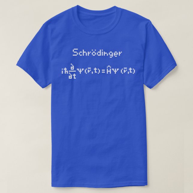 Schrdinger Equation White letters T-Shirt (Design Front)