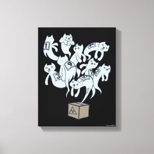 Schrödinger Cat 9 Lives Canvas Print