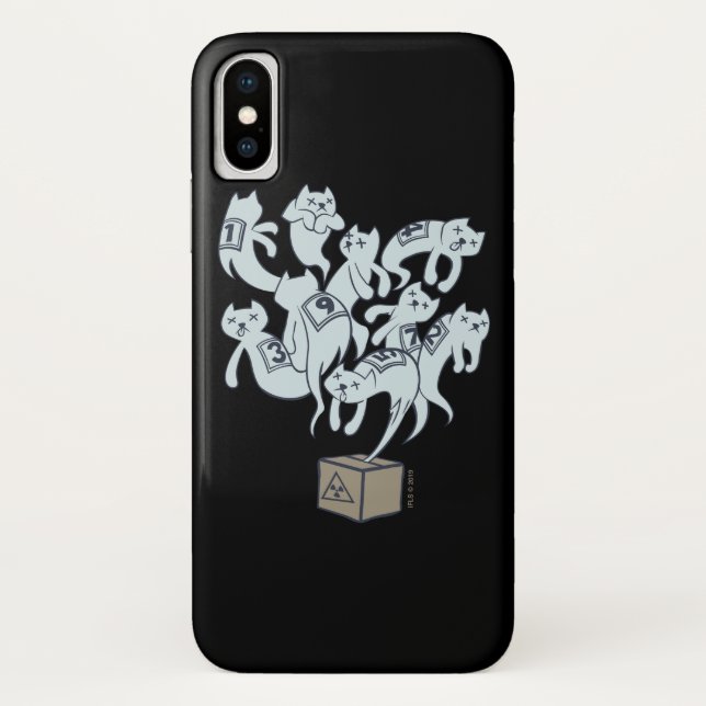Schrödinger Cat 9 Lives Case-Mate iPhone Case (Back)