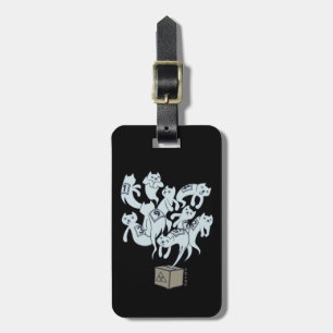 Schrödinger Cat 9 Lives Luggage Tag