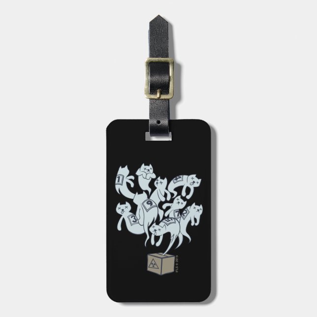 Schrödinger Cat 9 Lives Luggage Tag (Front Vertical)