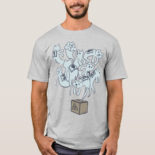 Schrödinger Cat 9 Lives T-Shirt (Front)