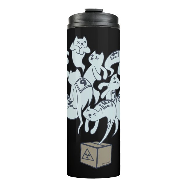 Schrödinger Cat 9 Lives Thermal Tumbler (Front)