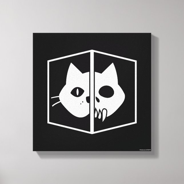 Schrödinger Cat Graphic Canvas Print (Front)