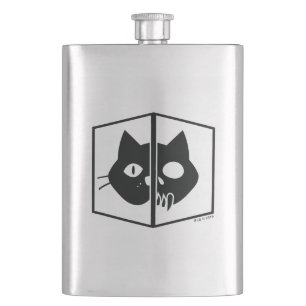 Schrödinger Cat Graphic Hip Flask
