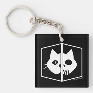 Schrödinger Cat Graphic Key Ring