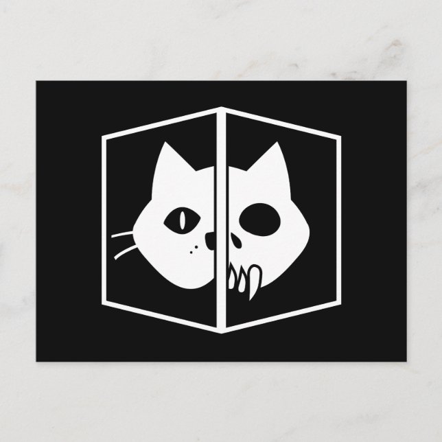 Schrödinger Cat Graphic Postcard (Front)