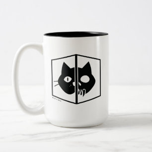 Schrödinger Cat Graphic Two-Tone Coffee Mug