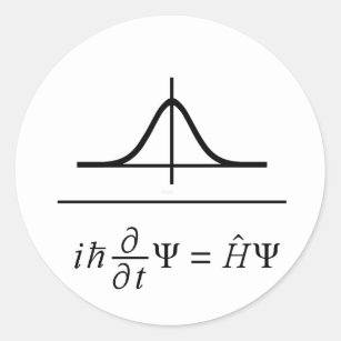 Schrödinger Equation Classic Round Sticker