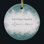 Schrödinger Equation Math & Physics Ornament<br><div class="desc">The Schrödinger equation is a fundamental equation of physics which describes quantum mechanical systems.</div>