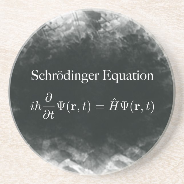 Schrödinger Equation Math & Quantum Physics Coaster (Front)