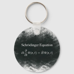 Schrödinger Equation Math & Quantum Physics Key Ring