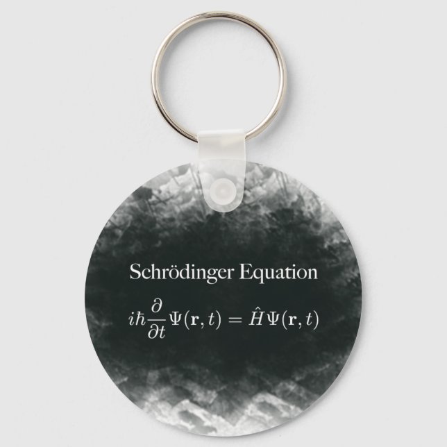 Schrödinger Equation Math & Quantum Physics Key Ring (Front)