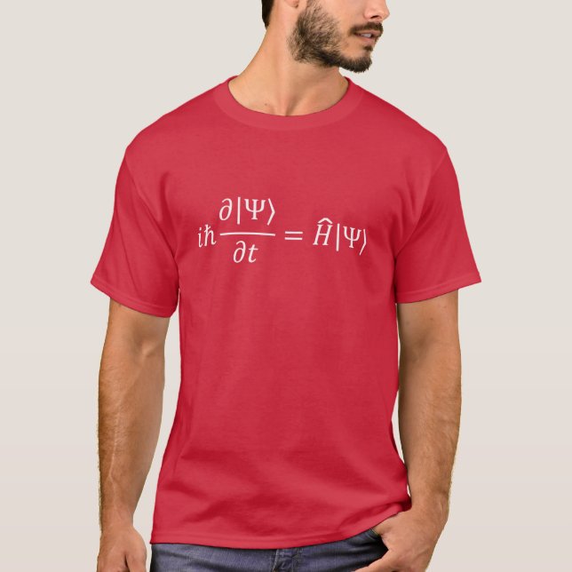 Schrodinger Equation Quantum Mechanics And Science T-Shirt (Front)