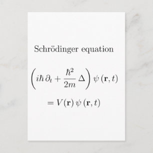 Schrodinger equation with name postcard