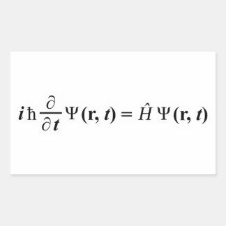 Schrödinger Gleichung Schrodingers equation Rectangular Sticker