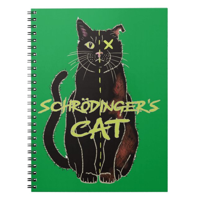 Schrodinger’s Cat Funny Physics Notebook (Front)