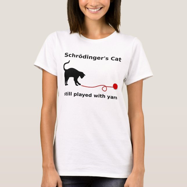 “Schrödinger’s Cat” Shirt (Light) (Front)