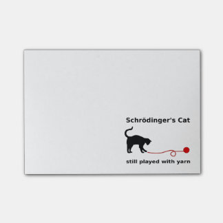 Schrödinger’s Cat Still Played With Yarn Post-it Notes