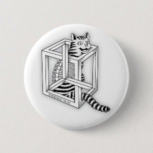 Schrodinger the Cat 6 Cm Round Badge