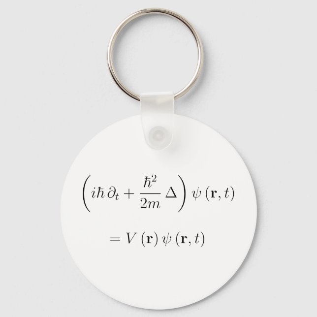 Schrodinger wave equation key ring (Front)