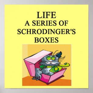 schrodinger's cat box joke poster