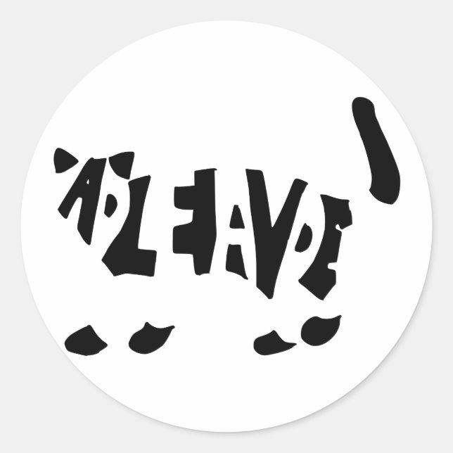 Schrödinger's cat classic round sticker (Front)