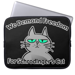 Schrodinger's Cat Funny Geek Humour Laptop Sleeve