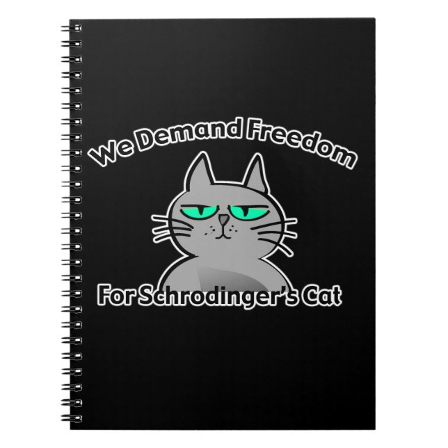 Schrodinger's Cat Funny Geek Humour Notebook (Front)