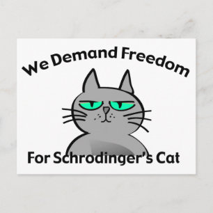 Schrodinger's Cat Funny Geek Humour Postcard