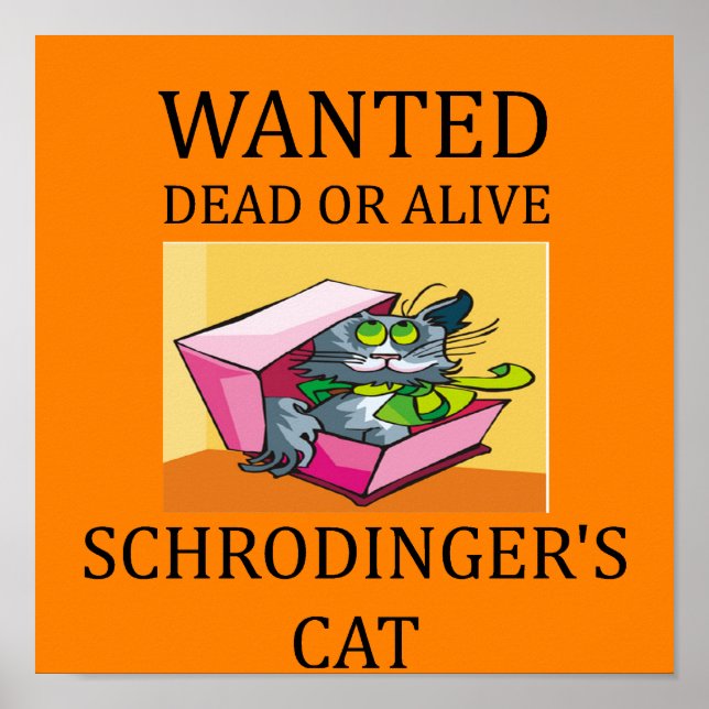 schrodinger's cat joke poster (Front)