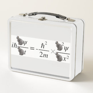 Schrodinger's cat metal lunch box