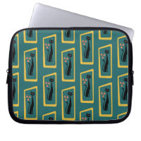 Schrödinger's Cat Mid Century Modern dark blue